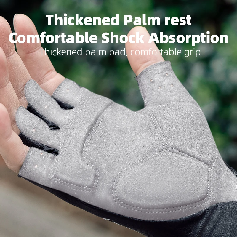 ROCKBROS Bicycle Half Finger Gloves Comfortable Shock Absorption Elastic Breathable Ultralight MTB Bike Gloves Cycling Equipment 3