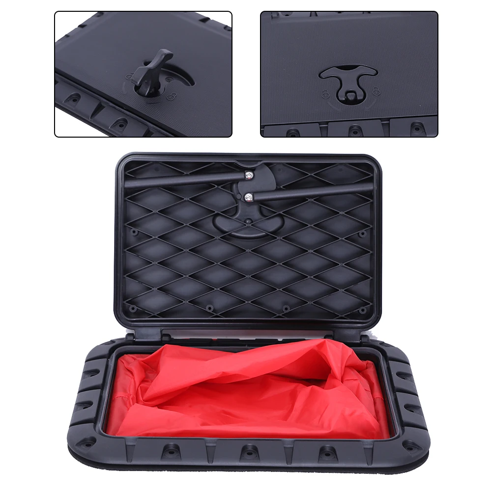 

Marine Deck Square Hatch Adapter Canoe Handle Tool +Waterproof Bag 35*25cm Accessory Kayak Part Plastic Pull Out