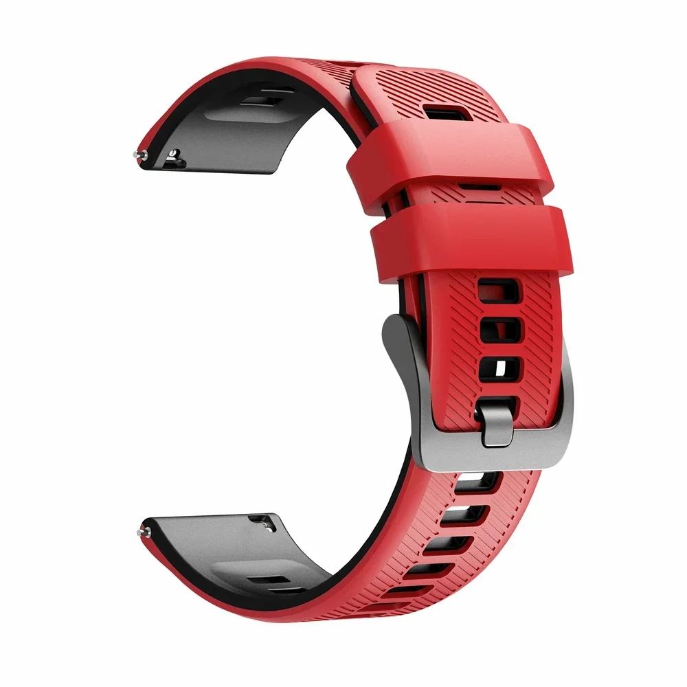 Enhanced Silicone Sports Watch Strap - 22mm, Unisex Bracelet Replacement