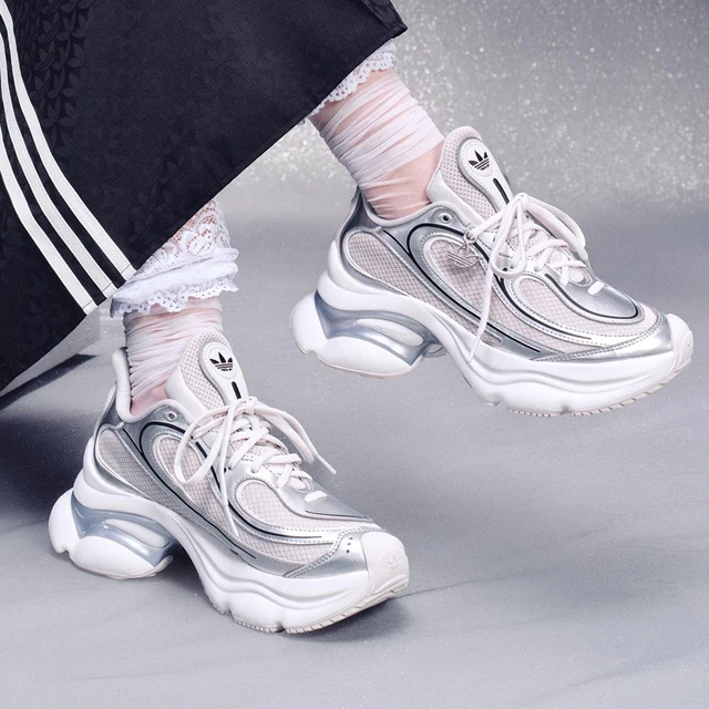 Adidas zapatos deportivos para papá resistentes al desgaste con suela gruesa y trébol genuino para mujer KI0557