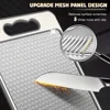 1pcs Stainless Steel Cutting Board Double Sided Chopping Board for Kitchen Scratch Resistant Anti-Slip Silicone Edges 5