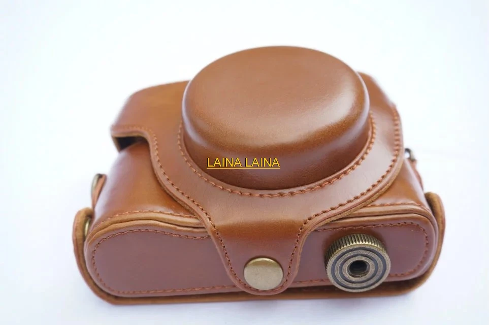 카메라 비디오 가방 Lumix DMC-LX7 LX7 LX5 LX3 LX-7 LX-5 LX-3 카메라용 파나소닉용 PU 하드 케이스(어깨끈 포함)