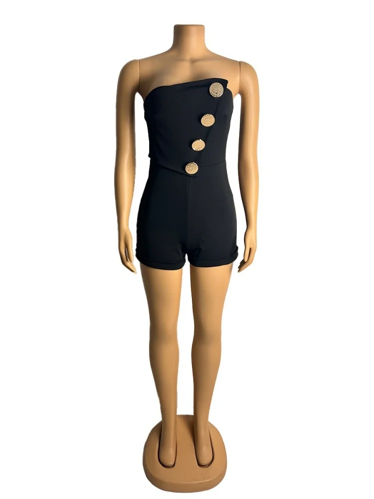 Wmstar Jumpsuits Women Wholesale Elegant Ladies Slim Fitting Shorts for 2025 Party One Pieces Summer Clothes Rompers Playsuits