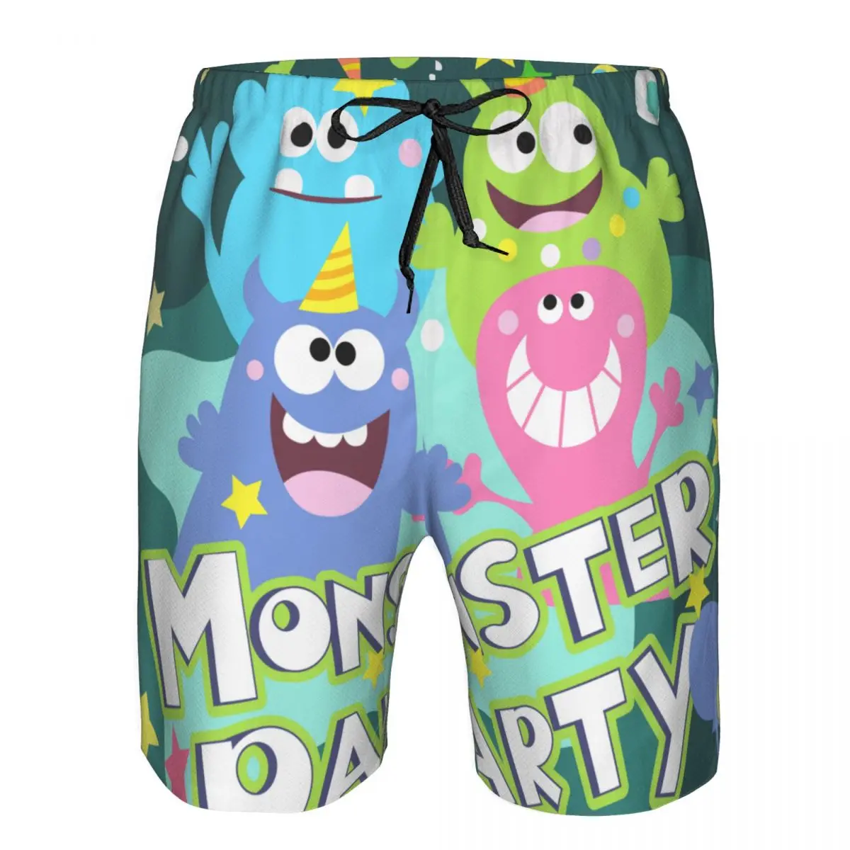 

Swimsuit Beach Quick Drying Trunks Monster Party Poster Swimwear Briefs Board Shorts Beachwear