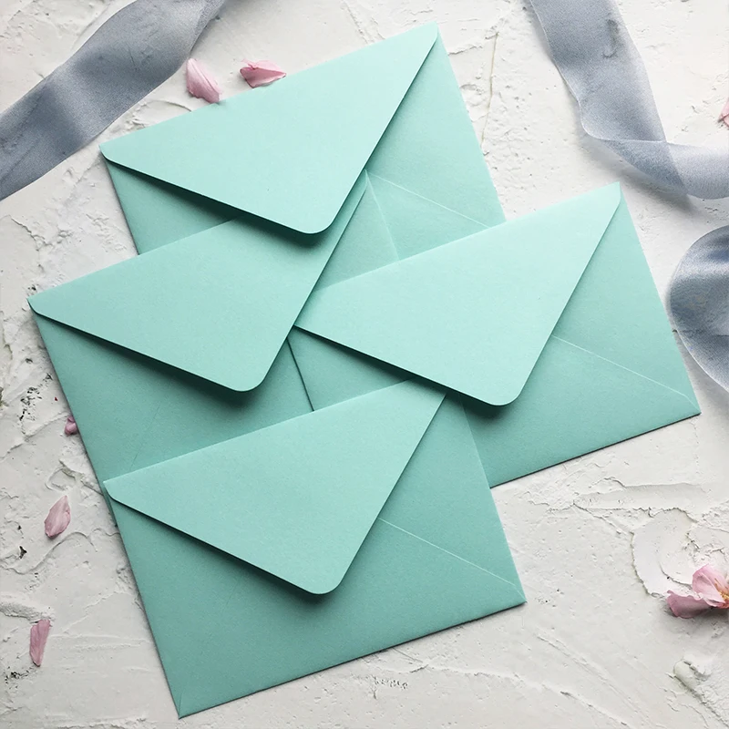 

5pcs Blank Green Envelope Paper Envelope for DIY Postcard Card Storage Creative Wedding Festival Invitation Gift Packing