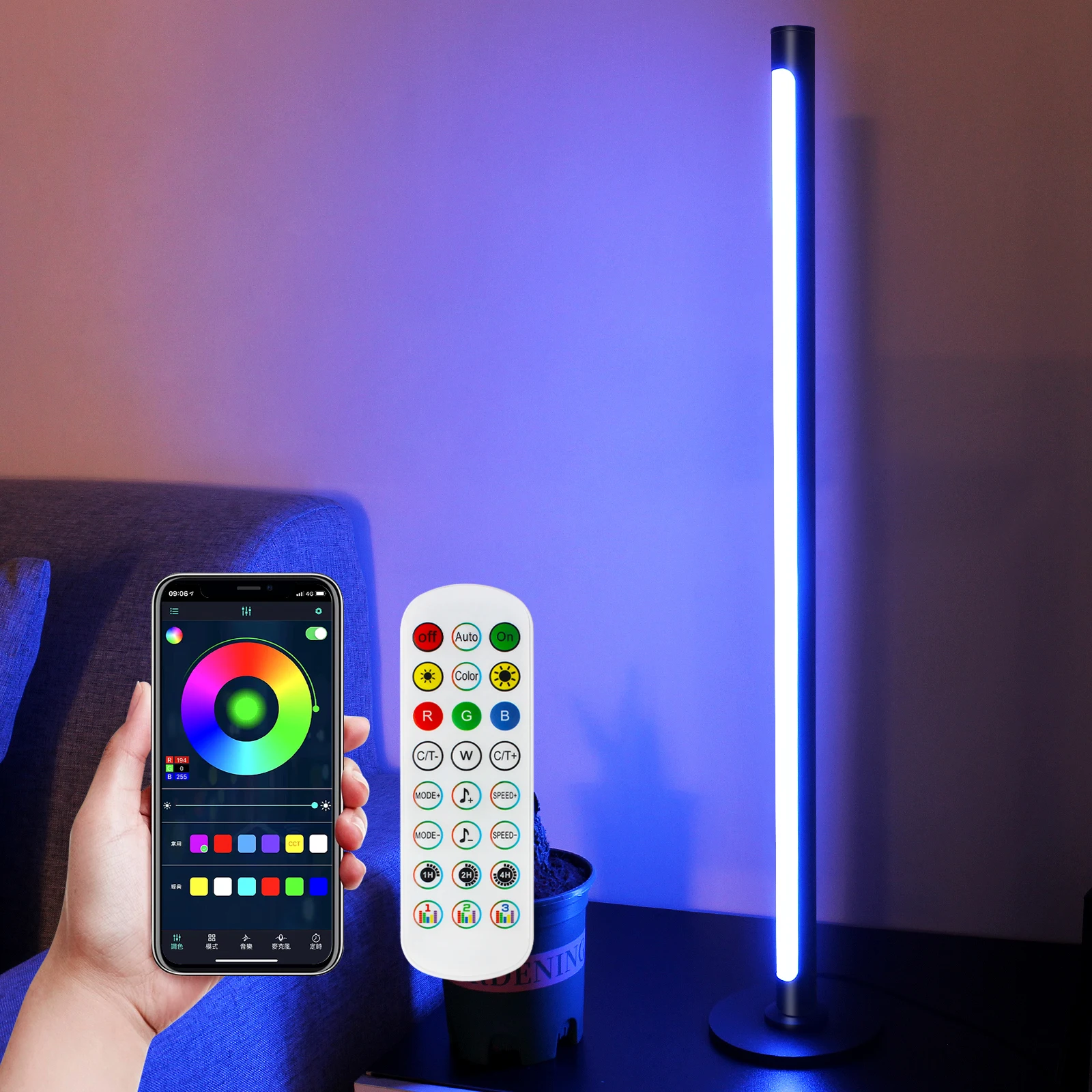 

Настольная лампа RGB, рабочая угловая лампа, работает с Alexa, музыкальная синхронизация, 16 миллионов цветов «сделай сам», меняющая цвет атмосферы лампа для декора дома