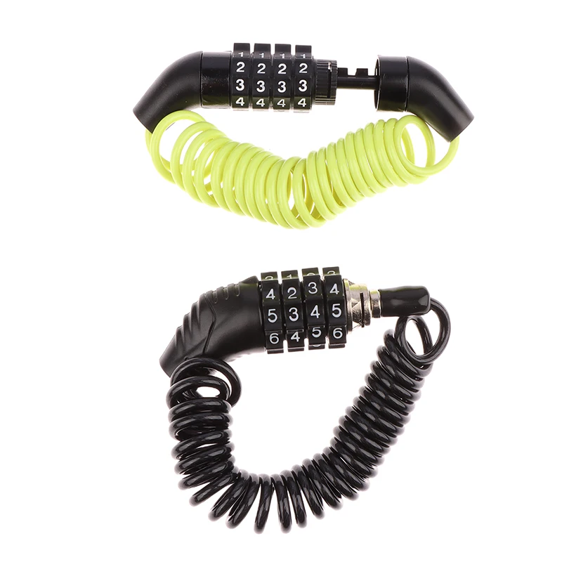 

1pc 4 Digit Combination Code Steel Cable Security Password Innovative Portable Cable Backpack Lock Bicycle Helmet Lock