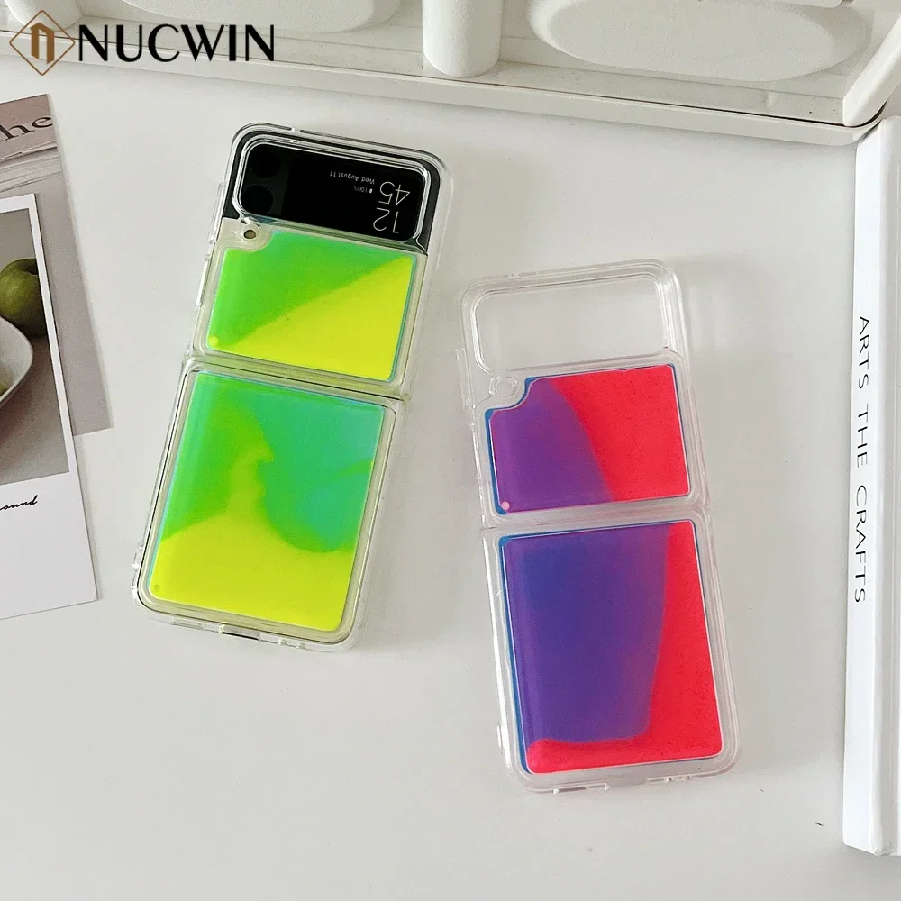Luminous 3D Quicksand Shockproof Liquid Phone Case - Fashionable and Cool Back Cover