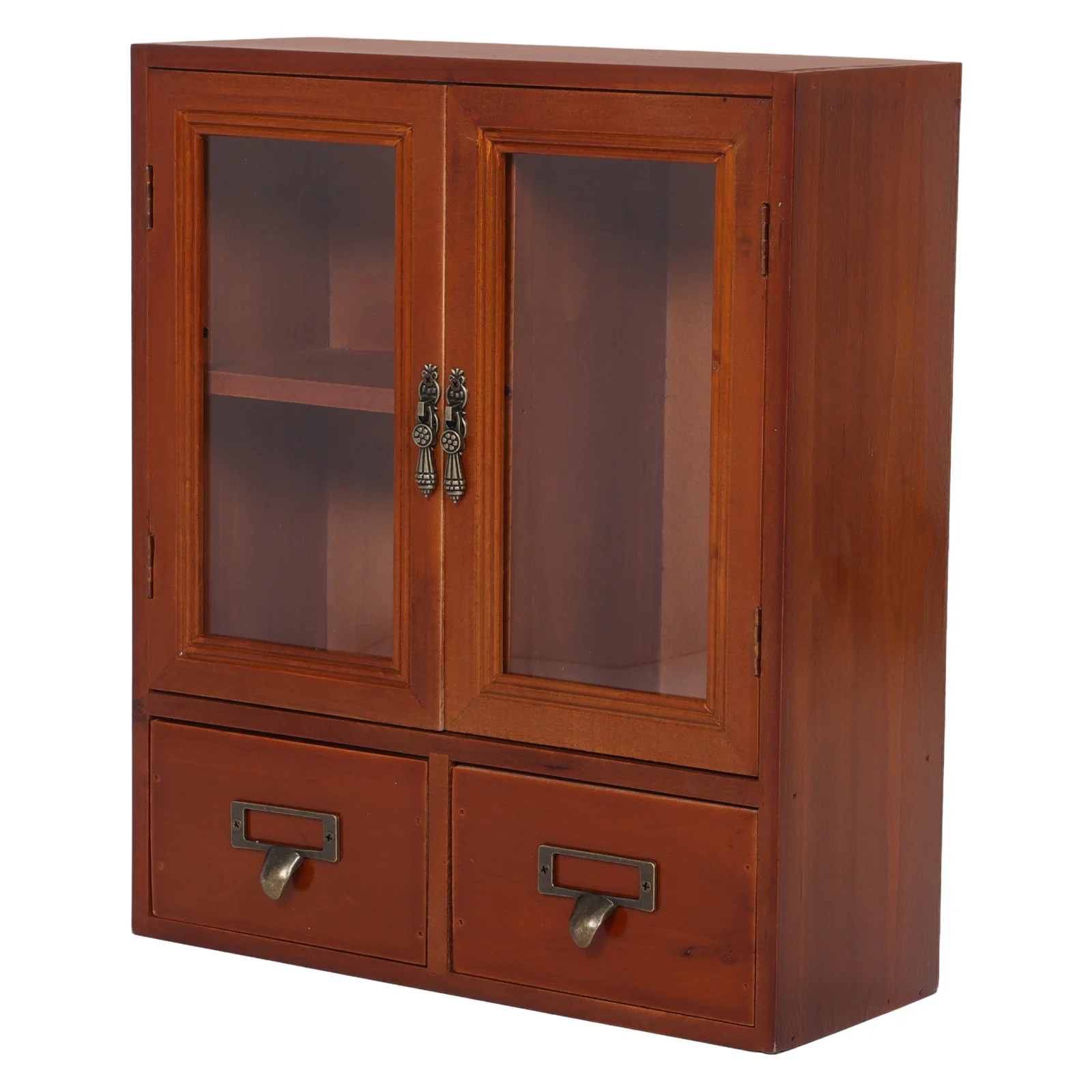 Blue Wooden Wall Cabinet Storage Display Furniture