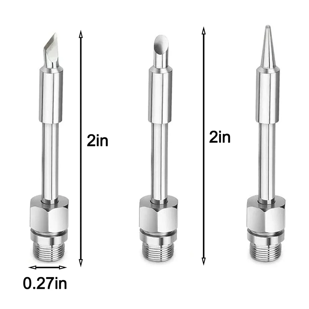Soldering Iron Tips 3pcs 510 Interface Soldering Iron Head M7*0.5mm Thread Mini Soldering Iron Tips For 8-10W Battery Mainframe