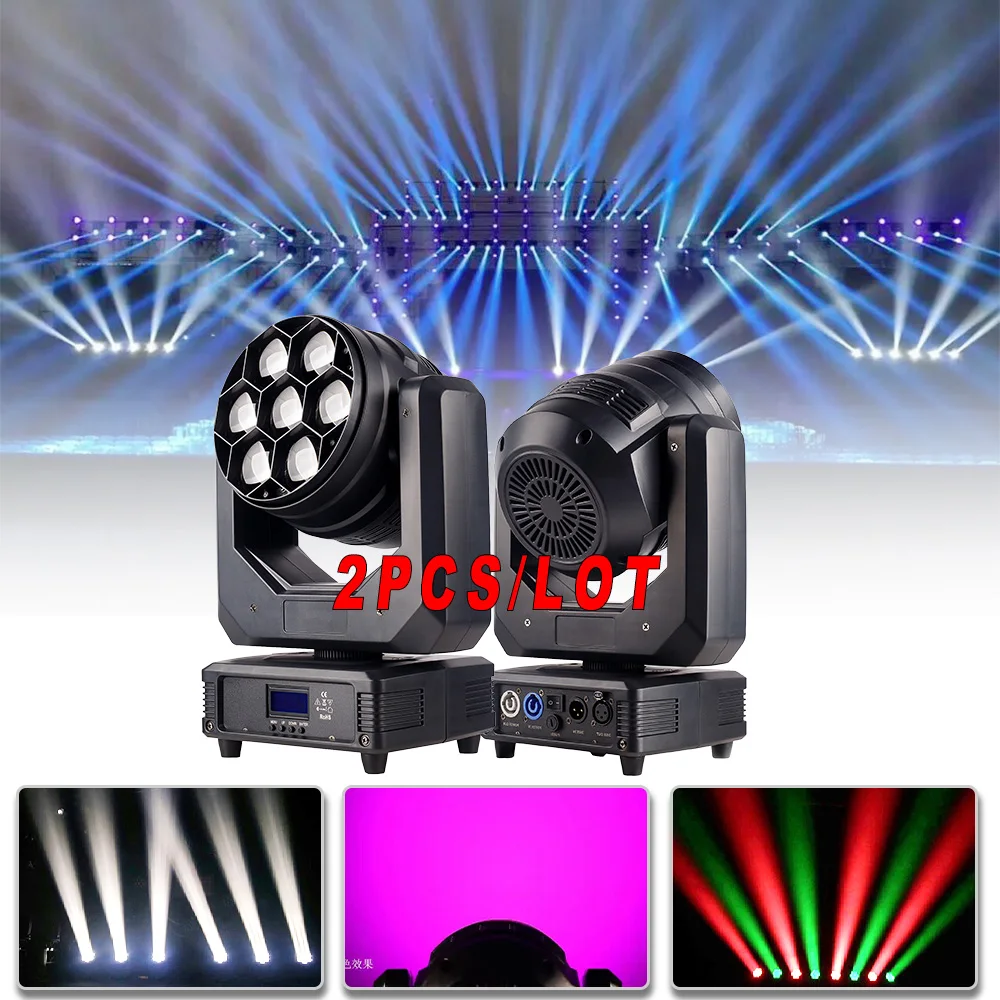 2PCS/LOT LED 7x40w RGBW Beam Zoom DMX Wash Effect Moving Head Stage Light For Wedding Christmas Home Party Dj Disco Eu Warehouse 2pcs lot dj disco light 7x40w rgbw 4in1 led pixel bar beam zoom wash effect moving head light for party wedding stage effect