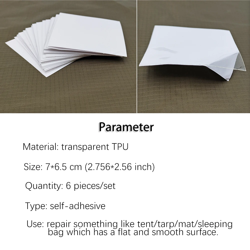 Tent Tarp Patch Awning Tarpaulin Hole Scratch Repair Accessories Self-adhesive Transparent Waterproof TPU Patch Swimming Ring