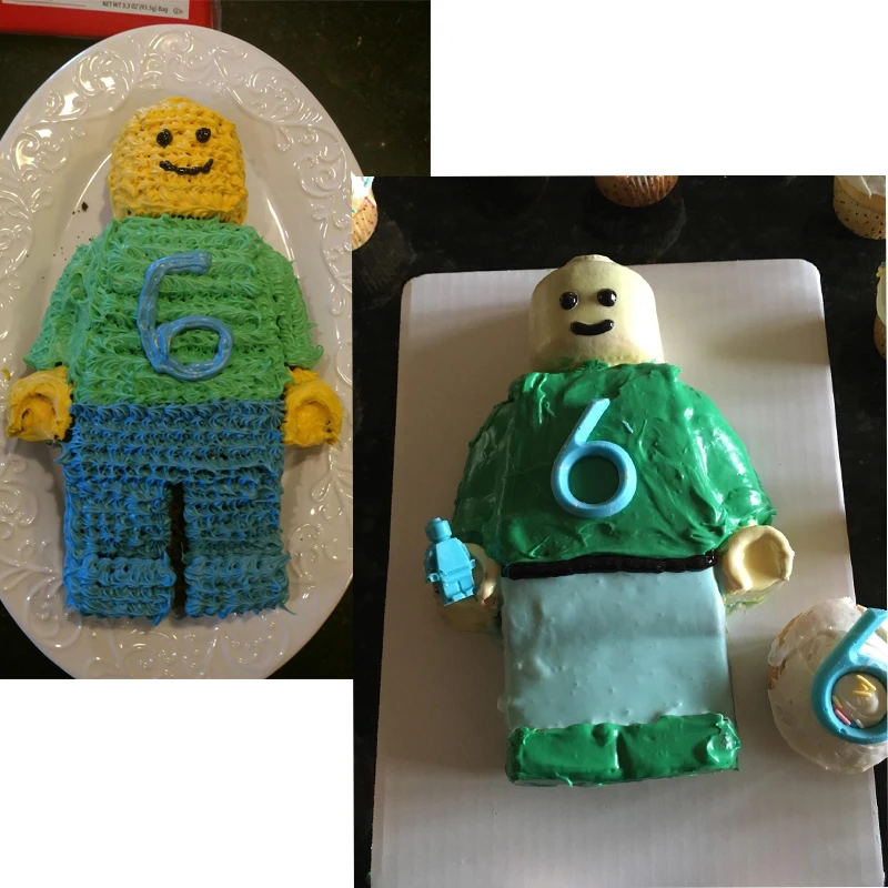 Large Silicone Minifigure Cake Pan Robot Breakable Chocolate Mold