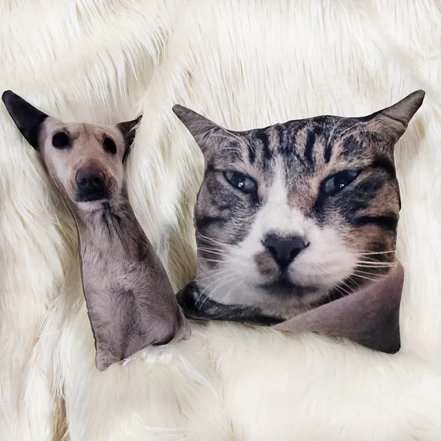 Winter Customized pet photo pillow with no white border, fun and personalized gift, suitable for pet owners, friends and lovers 3
