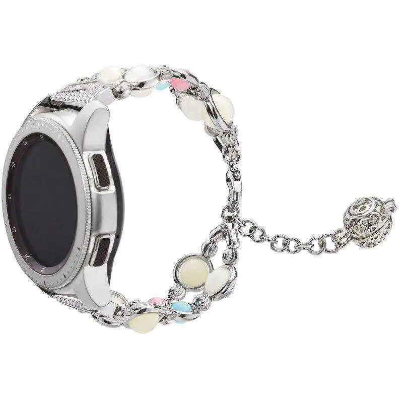 Correa de Metal Luminoso, Pulsera Clásica de 22mm y 20mm