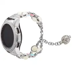 Correa de Metal Luminoso, Pulsera Clásica de 22mm y 20mm - 22mm (Silver)