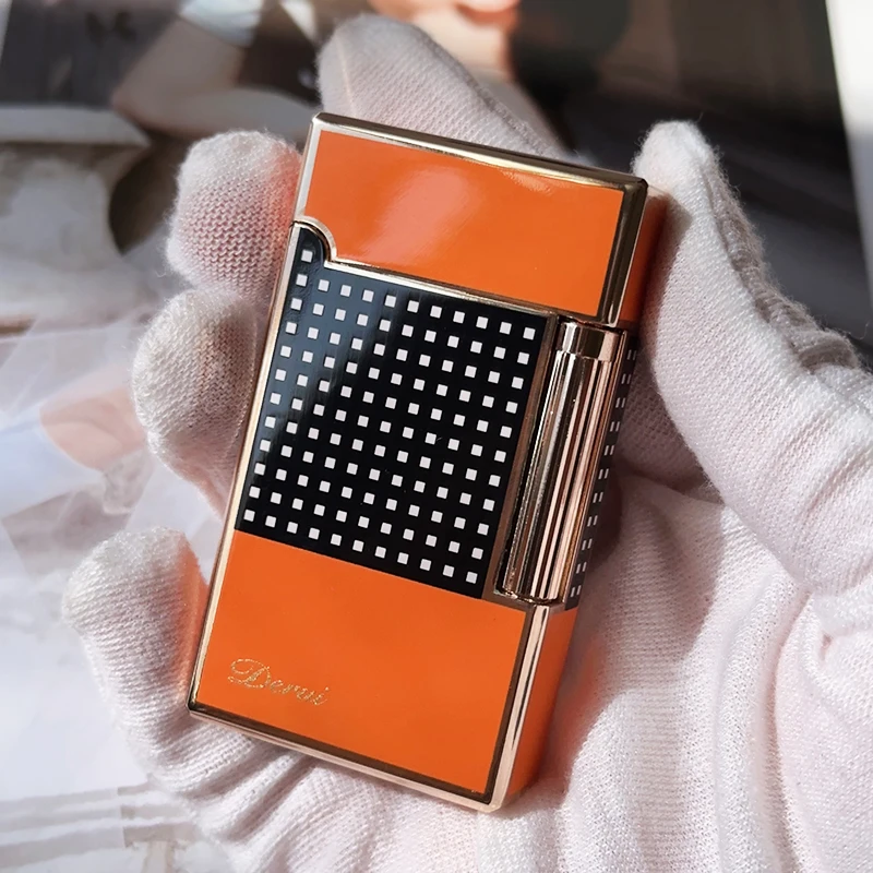 Description Picture 6 of item2024 Hot Selling Butane Gas Lighter Metal Windproof Bright Tone Compact Jet Engraved Men's Lighter Gift with Gift Box