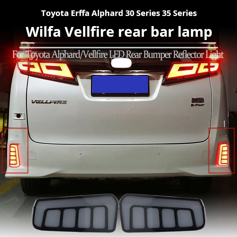 

Suitable For Toyota Elfa 30 Series 35 Series Will Fa Rear Bumper Light Turning, Flowing Brake, Explosion Flash Fog Tail Light M