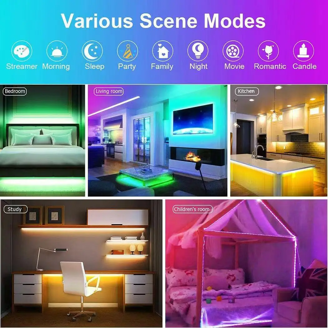 Tira de Luces LED RGB con Control por App y Bluetooth (5V) S7b5dfcb7ffc546ffa43da4b2d2a7d7caL