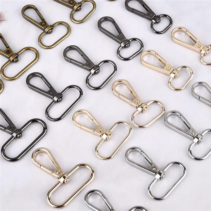 

5pcs Metal Bags Strap Buckles Lobster Clasp Collar Carabiner Snap Hook DIY KeyChain Bag Part Accessories 1.6/2/2.5/3.2/3.5cm