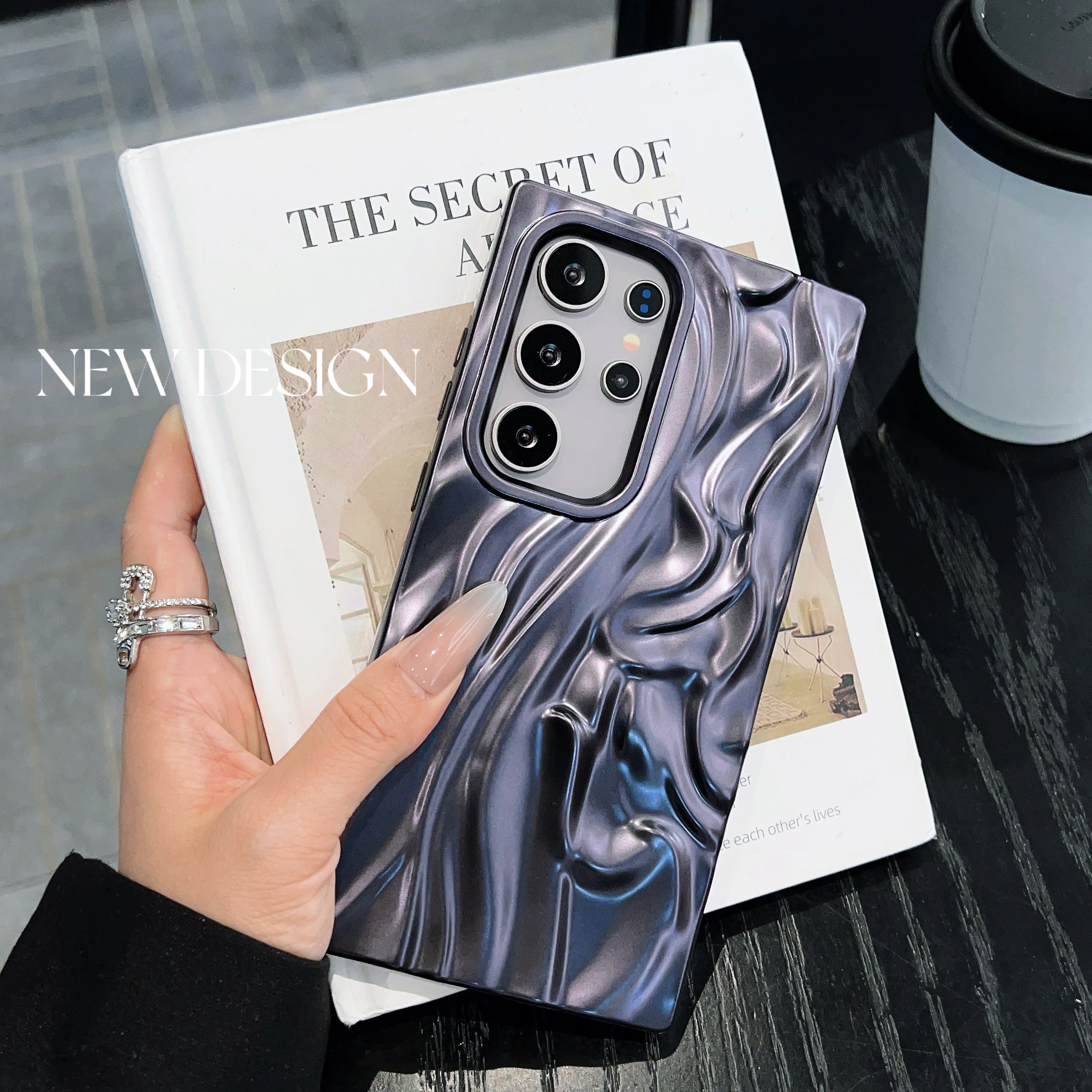 Luxury Plating 3D Wave Wrinkle Soft Fashion Phone Case