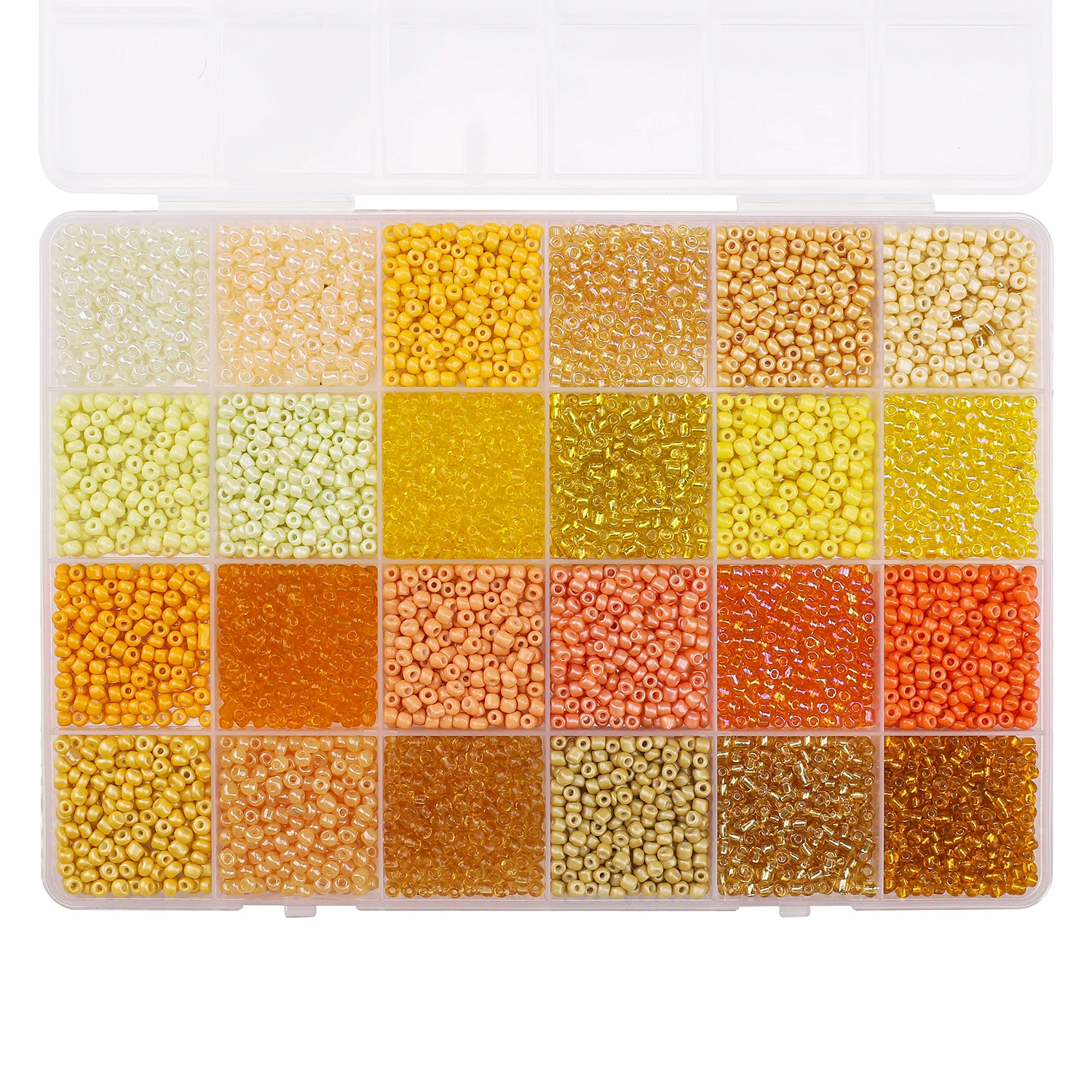 5200 Stück 24-Fach 3mm Glas-Reisperlen-Set｜Premium DIY-Schmuckzubehör für Armbänder & Ketten (6,5g/Fach) – Detail 13