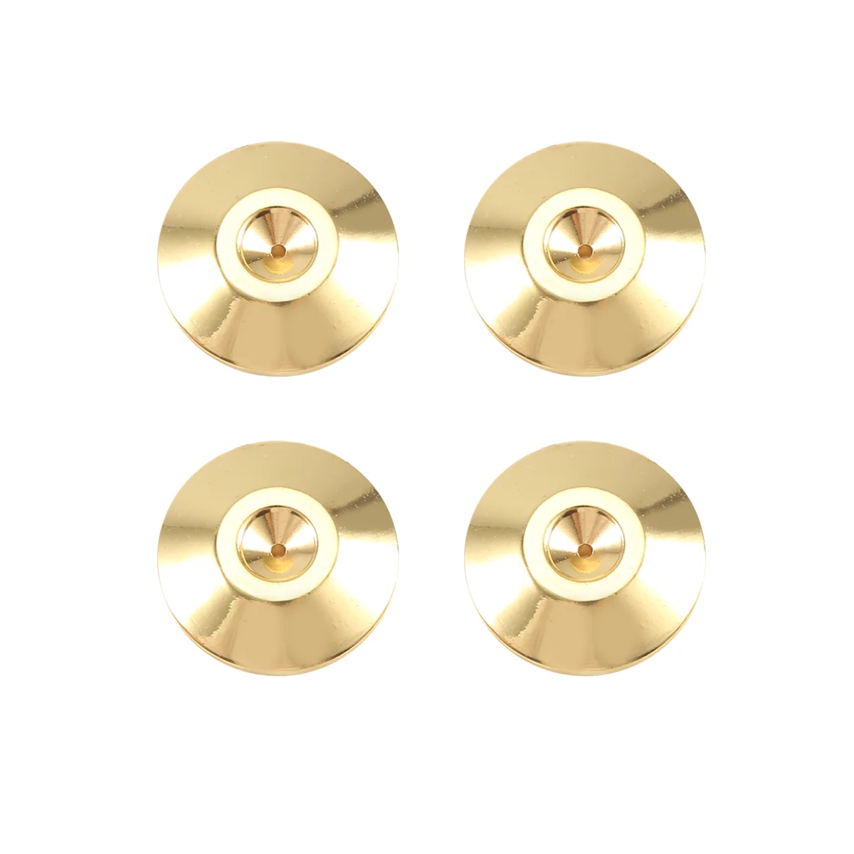 믿을 수 있는 4 Pcs 스피커 순수 구리 스파이크 패드 HiFi 스피커 상자 절연 바닥 스탠드 피트 콘 기본 신발 패드 (골드)
