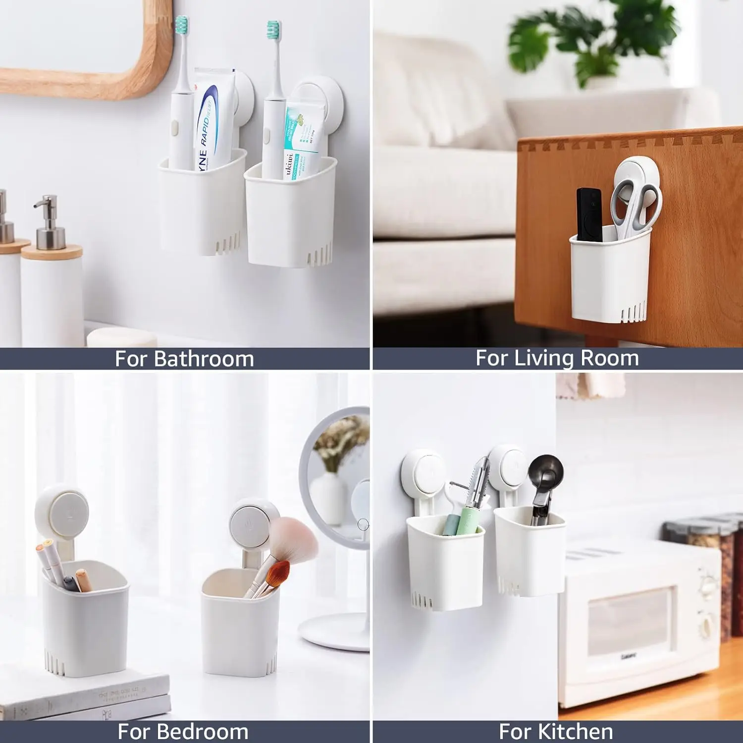 TAILI Wall Mounted Toothpaste Holder Drain Rack Toothpaste Toothbrush Storage Rack Bathroom Daily Necessities Organizer