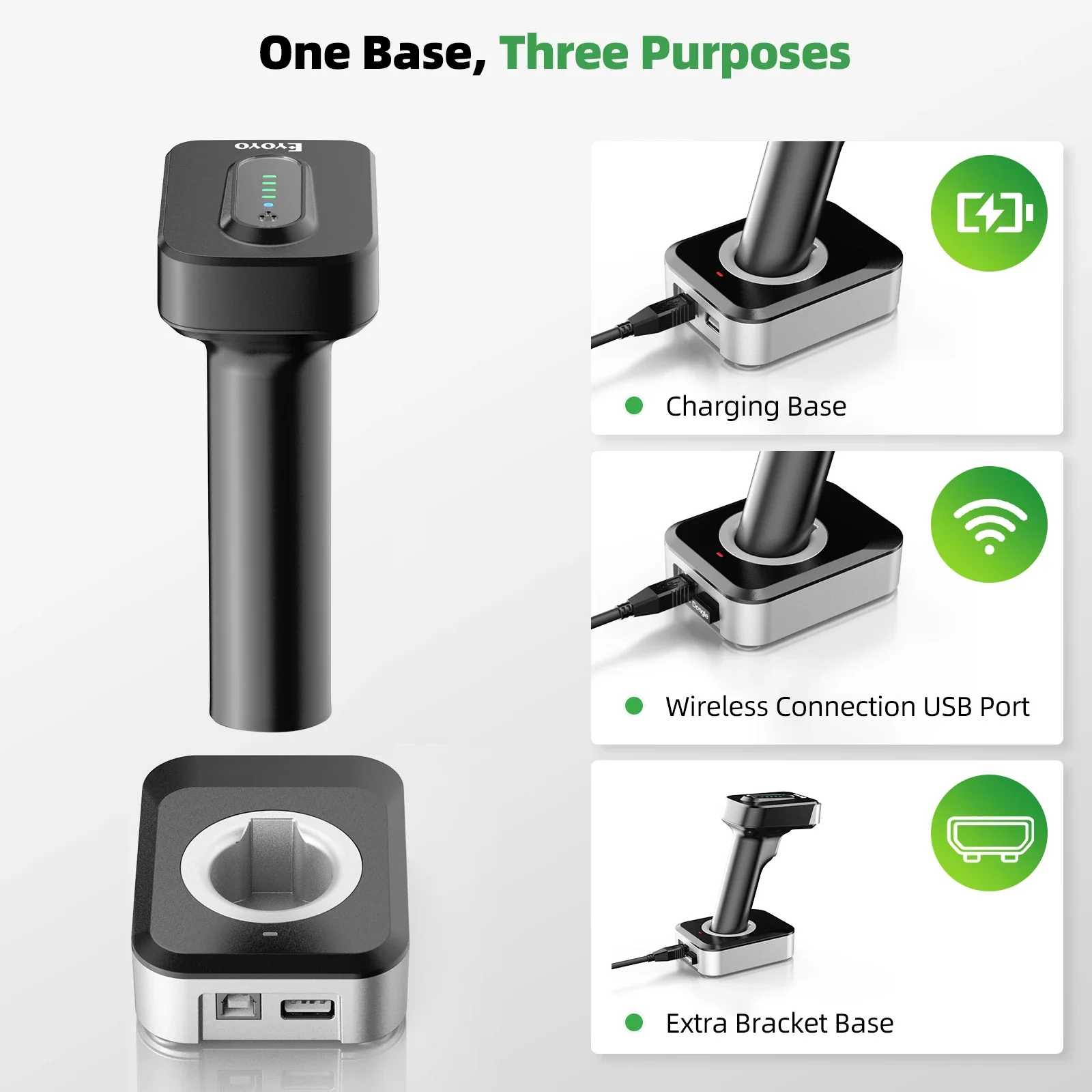 Triple connexion Bluetooth 2.4G et USB du lecteur Eyoyo