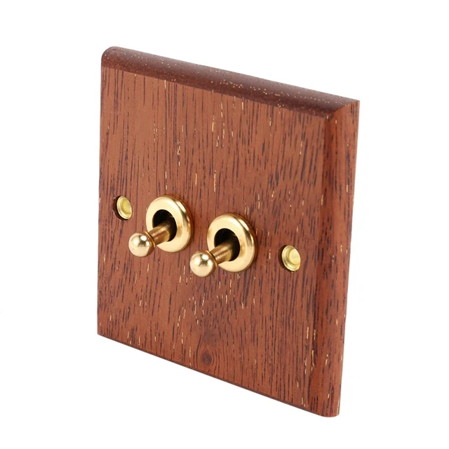 Solid Wood Panel Switch Wall Light