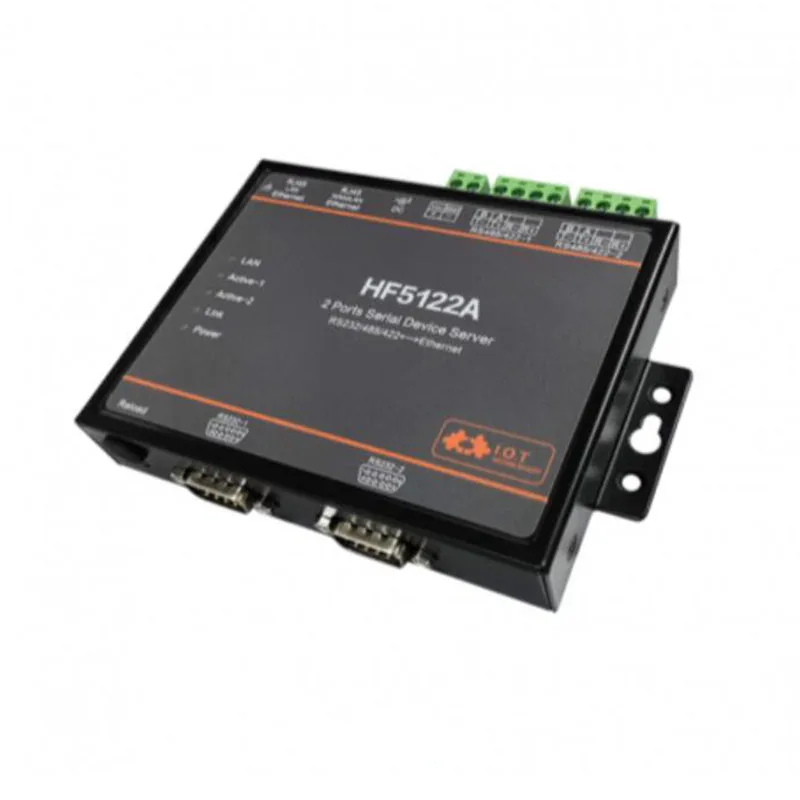 산업용 RS232/RS422/RS485-이더넷 HF5122A 무료 RTOS 직렬 2 포트 전송 변환기 직렬 서버