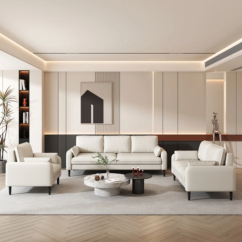 

European Comfort Living Room Sofa Relax Straight Recliner Leather Living Room Sofa Tiny House Loveseat Canape Salon Furnitures