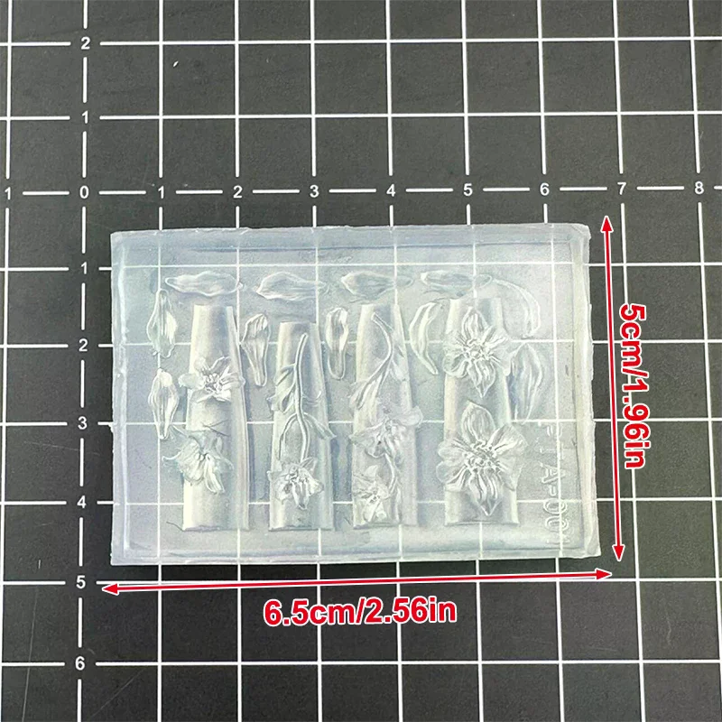 3D Stereoscopic Silicone Nail Molds Rose Flower Butterfly- Professional Manicure Tools for Nail Salon & DIY Nail Art Decorations