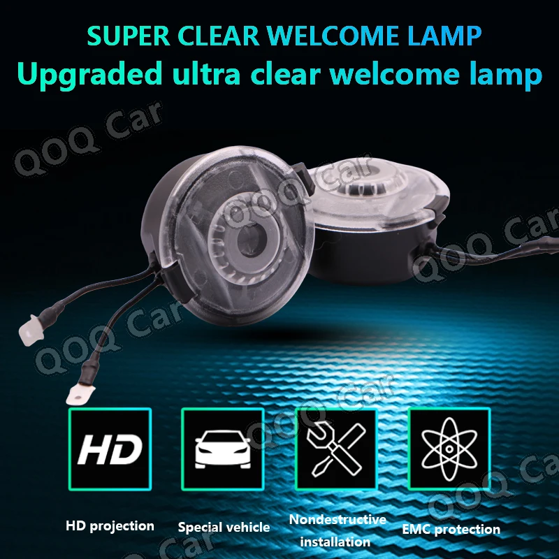 Led Rearview Mirror Welcome Shadow Lamp Laser Projector Ghost Light Modification HD No Fade For Ford Edge F150 Expedition Ranger