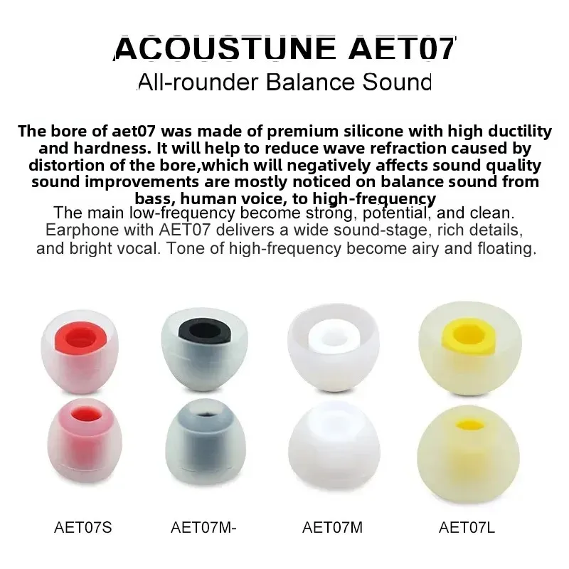 Acoustune Premium Silicone Ear Tips – Enhanced In-Ear Earphone Accessories