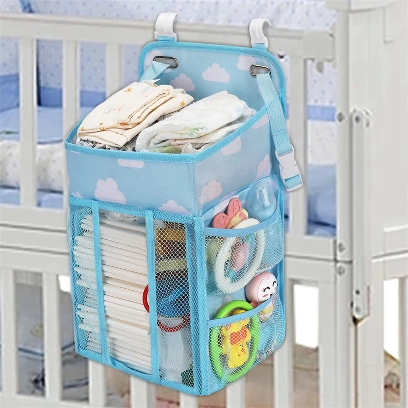

Подвесной органайзер для детских подгузников в кроватку, органайзер, держатель для подгузников, прикроватная сумка для хранения подгузников, сумка-колыбель