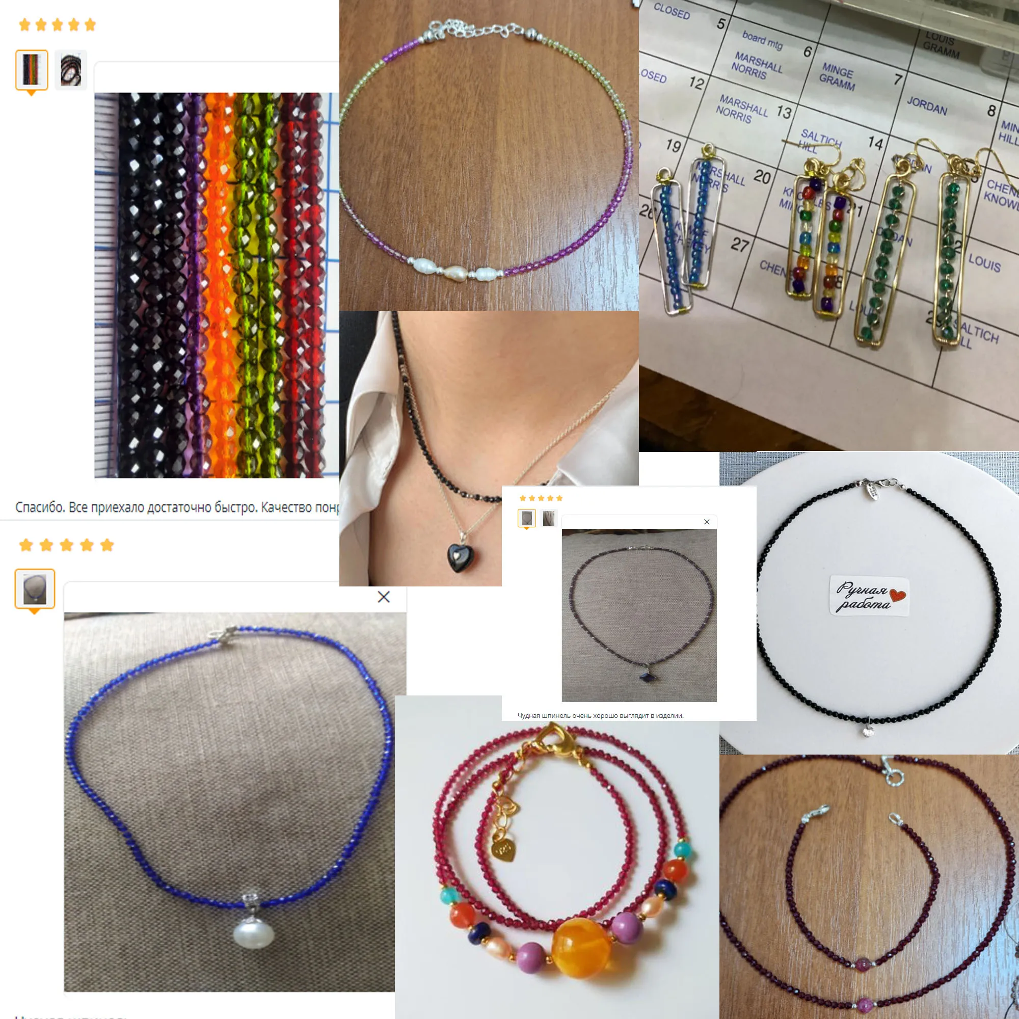 Crystal beads 125 Pieces Spinel Beads Crystal Beads Loose DIY Jewelry Making Bracelet Necklace Accessories 3mm Length 38cm
