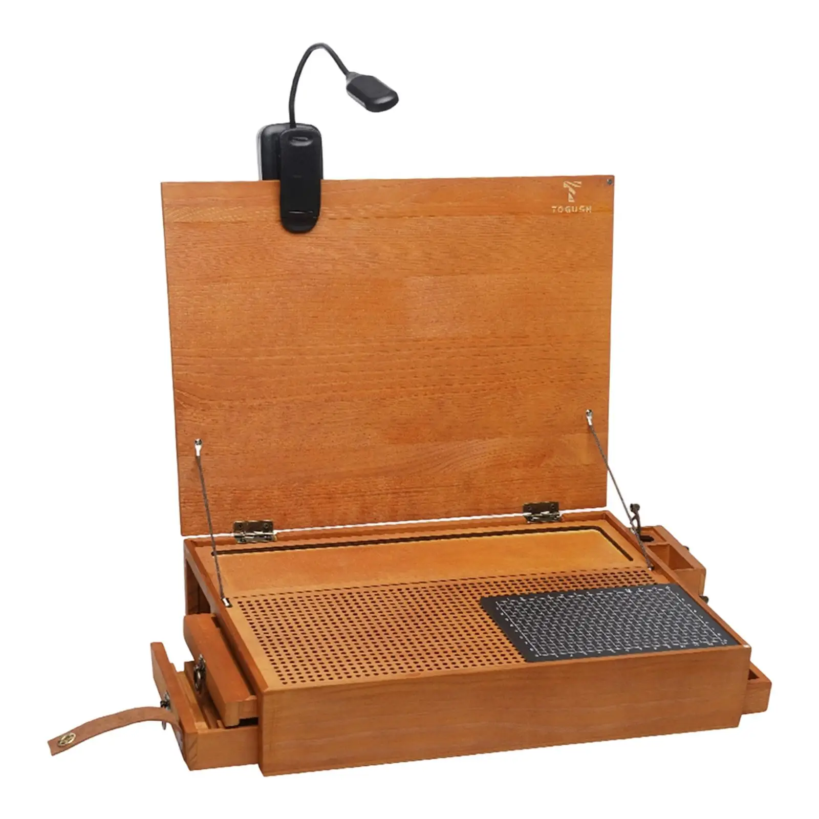 Établi pliable modélisme avec lumière et tapis de découpe 34x26 cm