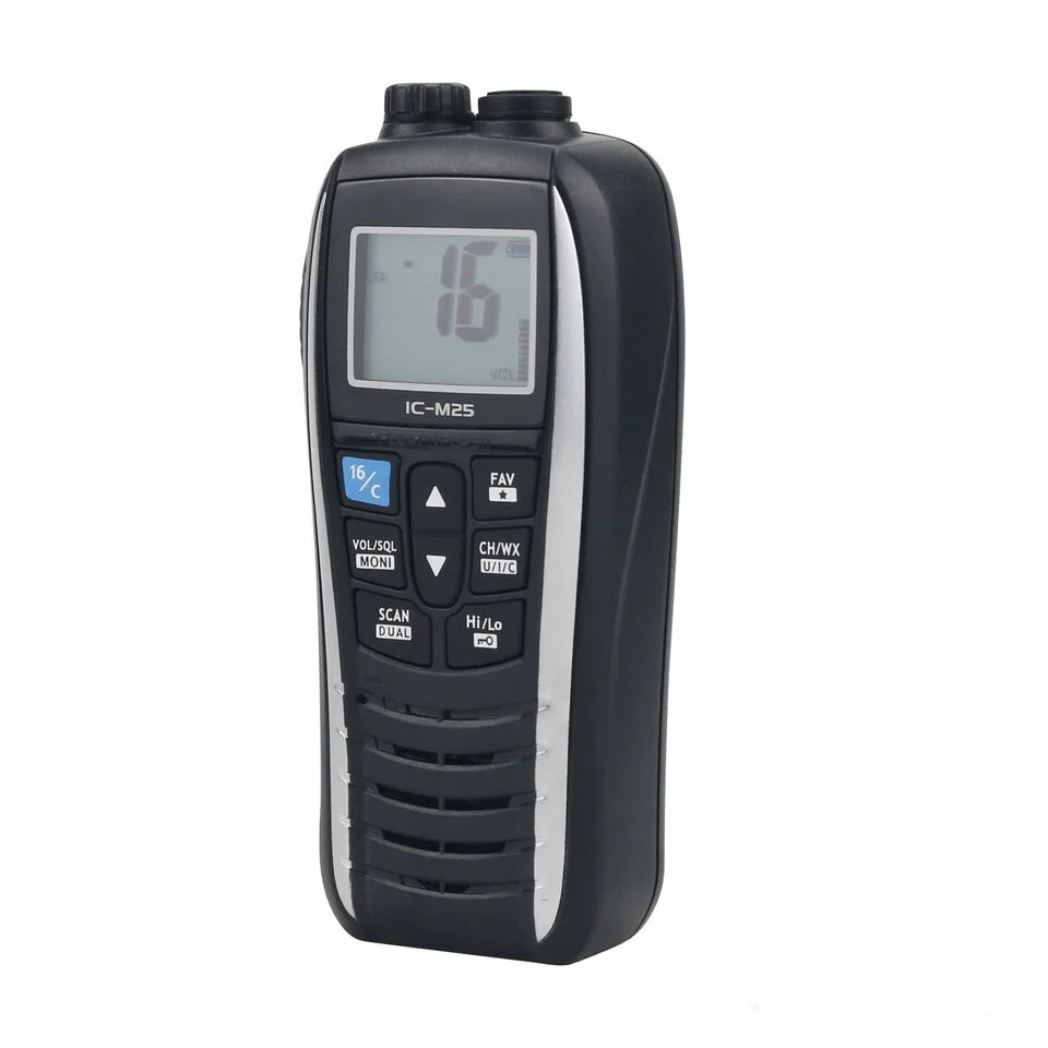 IC-M25 5W Portable Marine Radio VHF Handheld LCD Lightweight Waterproof marine radio