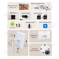TV Android portable 21,5 27 pouces 32 pouces avec support rotatif, grande capacité de batterie, adapté à l'écran LCD intelligent pour tablette domestique 3