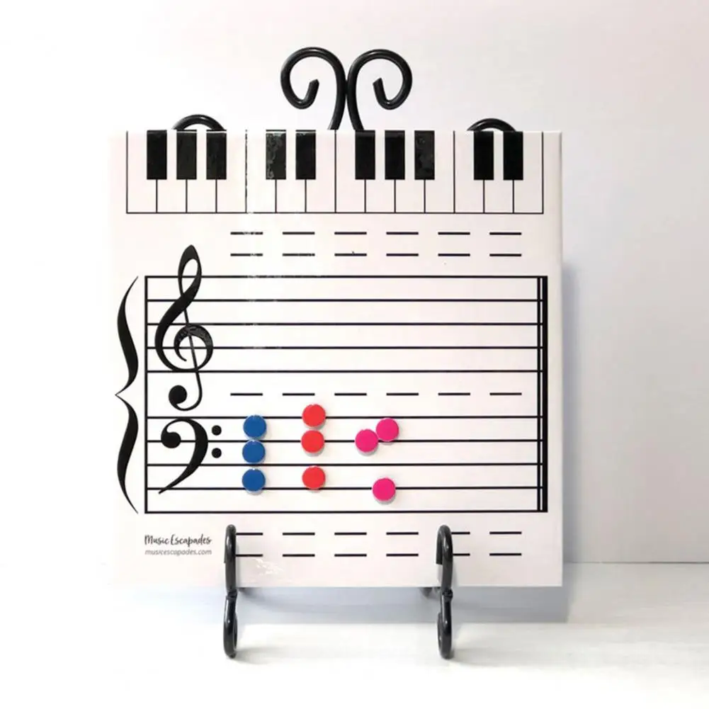 1 Set utile lavagna musicale adesivi per Note attraenti lavagna magnetica tavola didattica magnetica per giocattoli musicali - immagine 4
