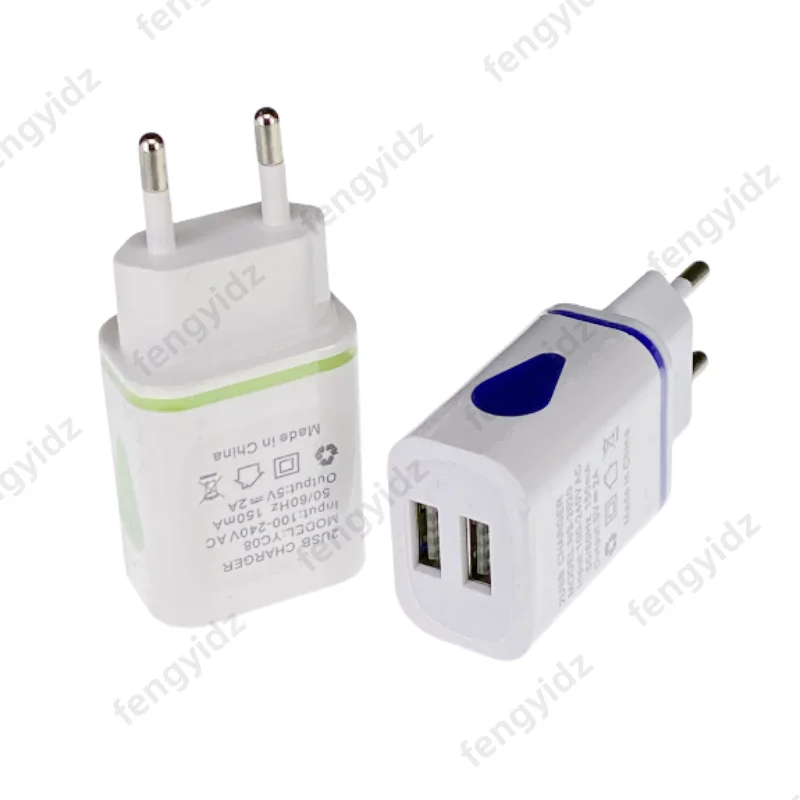 USB Wall Charger for Samsung Xiaomi Dual Port 2A Output Travel Plug Power Adapter Compatible for Phone