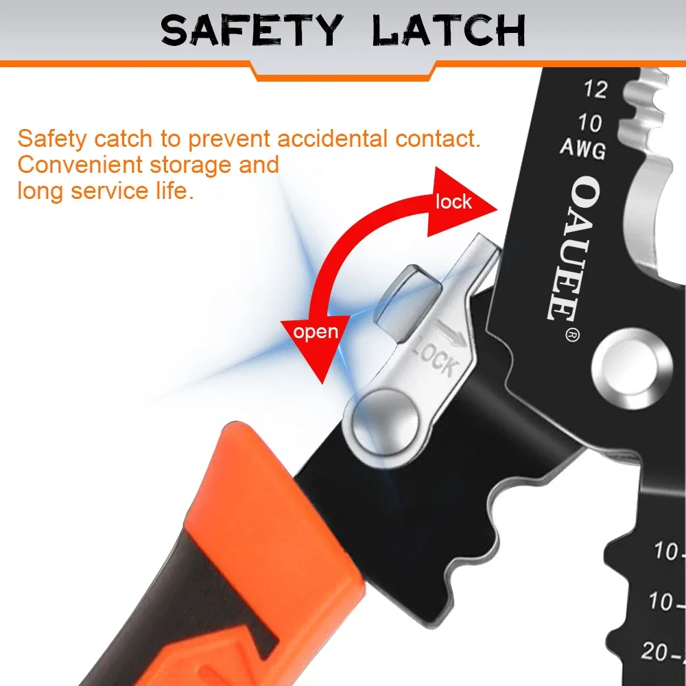 Description Picture 6 of item175/180mm Wire Cutter Wire Stripper Pulling Plier Electrical Stripping Crimping Pliers Multifunction Hand Tools Scissors