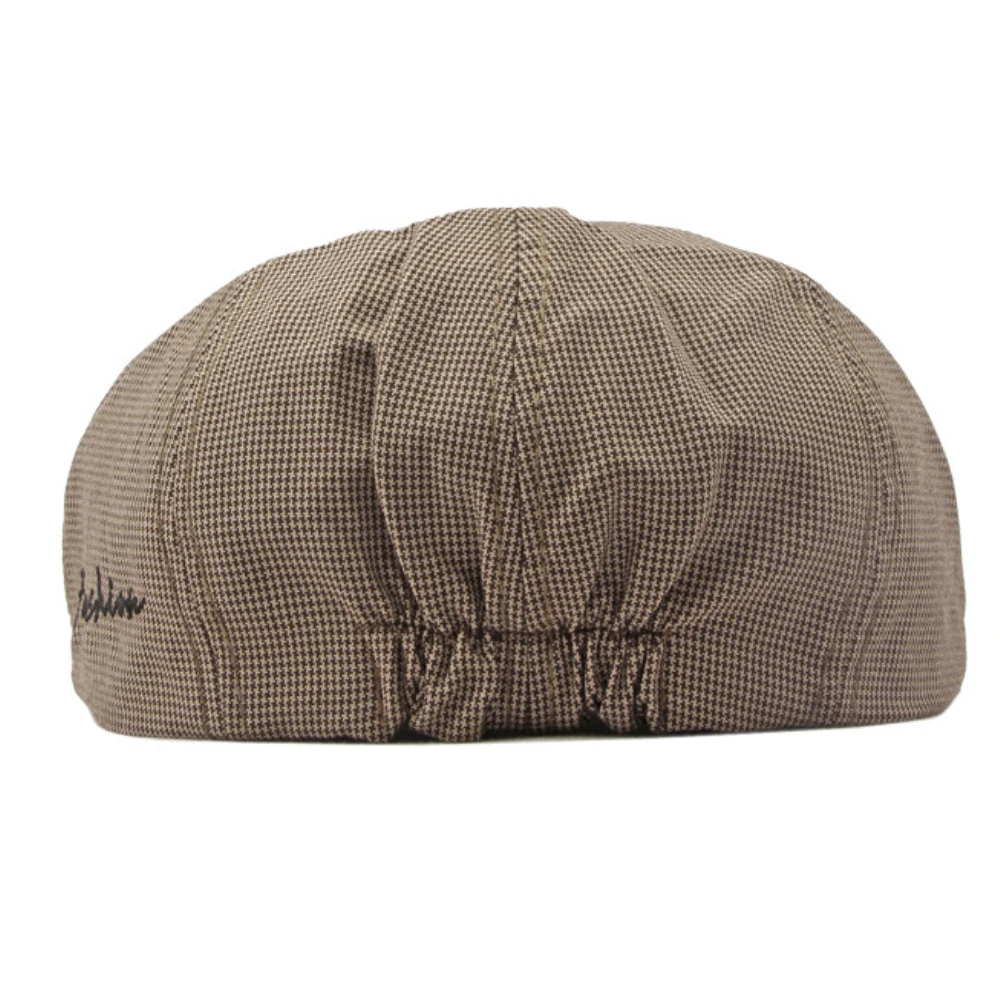 Beret Hat Woolen Beret HT4168 Berets Spring Summer For Men Women Artist Painter Octagonal Flat Cap Plaid