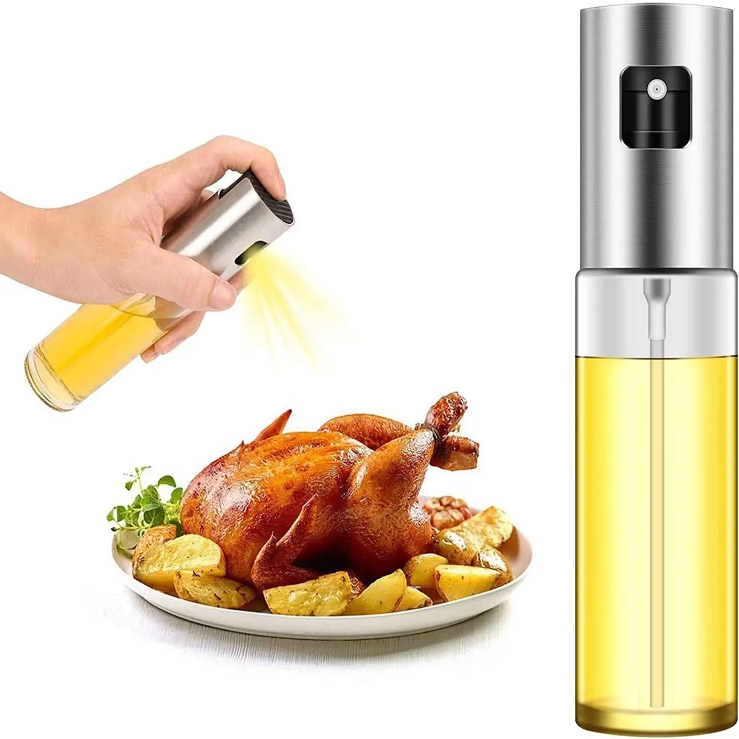 

Olive Oil Sprayer BBQ Oil Spray Bottle Cooking Baking Vinegar Mist Sprayer Barbecue Spray Bottle for Kitchen Air Fryer Dispenser
