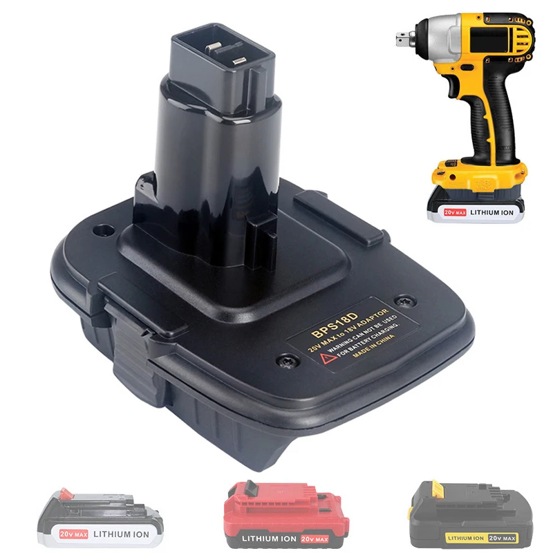 

BPS18D Adapter for Black&Decker/Porter Cable/Stanley 20V Li-ion Battery Convert to for Dewalt 18V Nickel Battery DC9096 DW9098