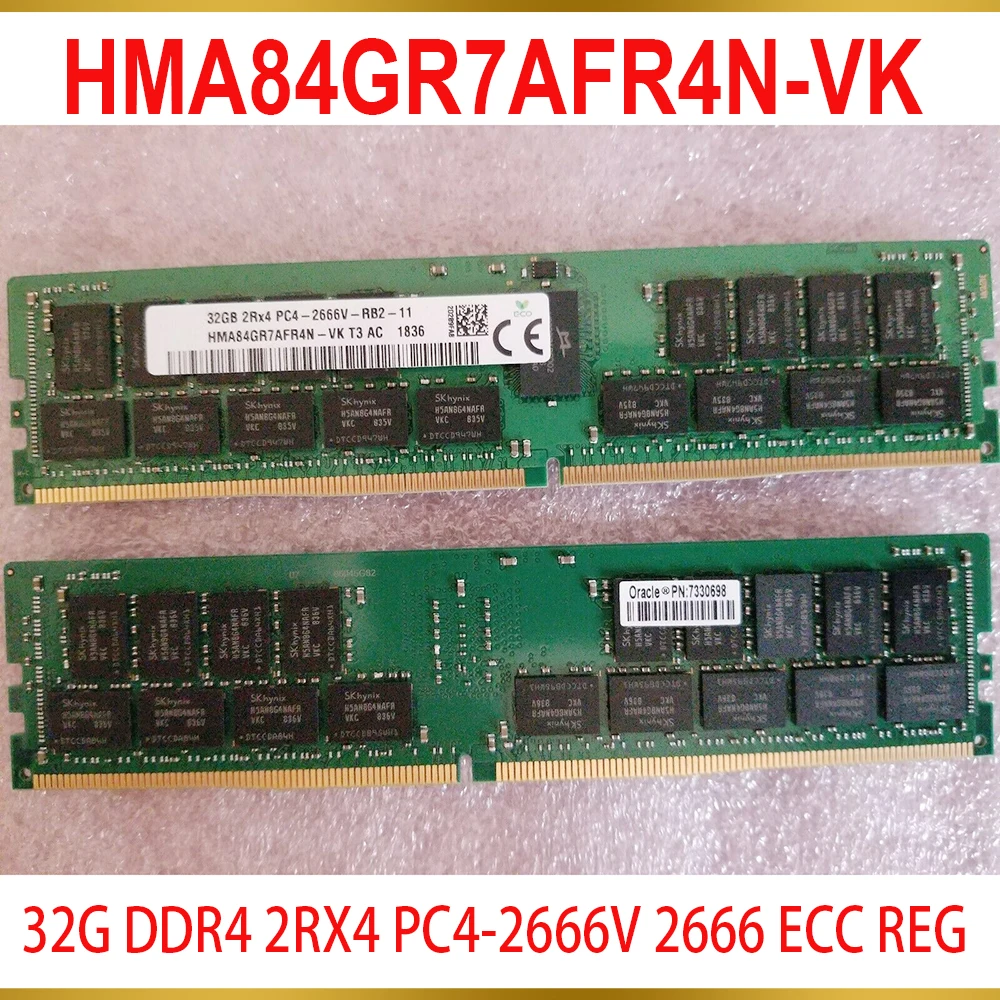 1 Pcs For SK Hynix RAM 32GB 32G DDR4 2RX4 PC4 2666V 2666 ECC REG Server