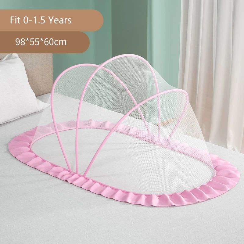 Baby Mosquito Net Bed Tent Kids Portable Folding Crib Cover Bassinet Mosquito Net Cover to Keep Cats Out Breathable Net 5