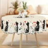 Cat and Love Tablecloth, Embossed Edge Design, Kitchen, Picnics, Indoor/Outdoor Decor, Ideal Gift for Cat Lovers, Cat Decor 2