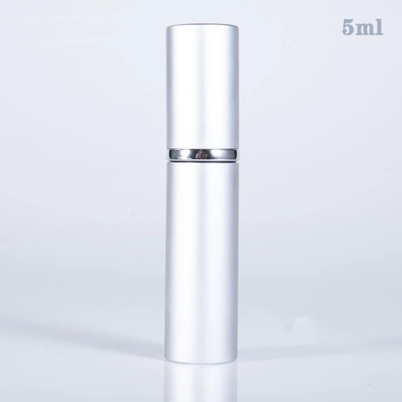 Compact Glass & Aluminum Refillable Perfume Spray Bottle